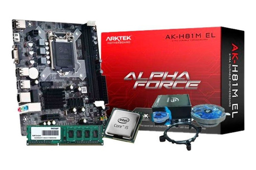 Tarjeta Madre Ak-h81m + Procesador Core I5-4690 + Fan + 8gb