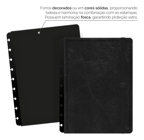 Capa E Contracapa Caderno Iscool M Solid Touch