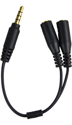 Adaptador Trs Trrs Para Microfone E Fone Em Celular Jjc Spy1 Cor Preto