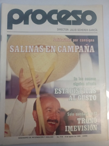 Revista Proceso 1990 Imevisión Canal 13