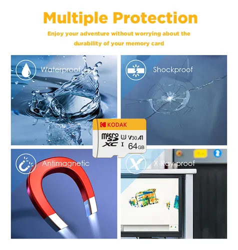 Memoria Micro Sd Xc Kodak 128 Gb Uhs-1 U3 V30 A1 Clase 10