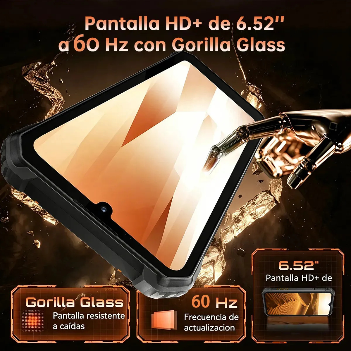 Oukitel Wp23s Celular Robusto Nfc 10600mah Verde Dual Sim 4gb(+12GB) Ram 64gb(expandible 1tb) Rom Android 15 Con Gps/huella