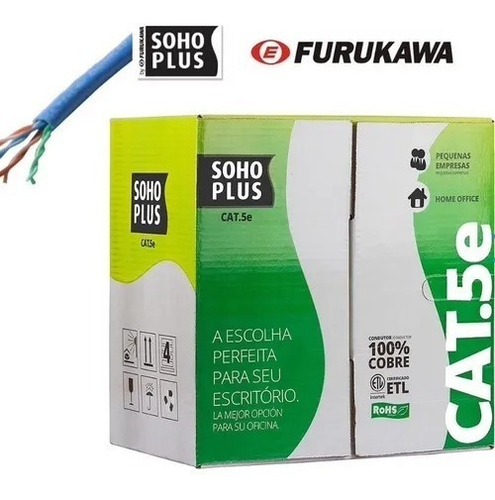 Cable Utp Furukawa Soho 305m Cat5 4 Par Interior 100% Cobre