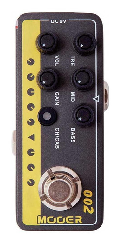 Pedal De Efecto Mooer Uk Gold 900 Micro Preamp 002 Color Negro