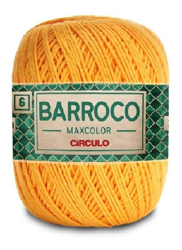 Barbante Barroco Maxcolor 6 Fios 200gr Linha Crochê Colorida Cor Ouro-1449