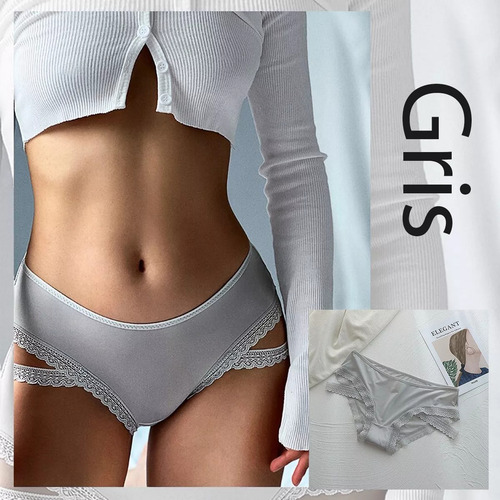 Pack 3 Bragas De Algodón De Seda Hielo Para Mujer, Calzones