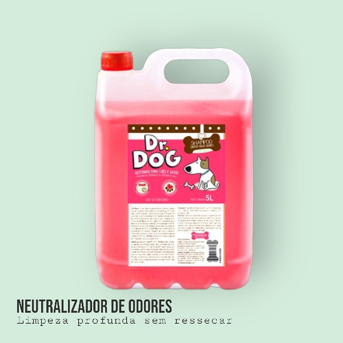 Shampoo Banho E Tosa 5 Litros Antialérgico Cachorro Gato Pet Fragrância Floral Delicado Tom De Pelagem Recomendado