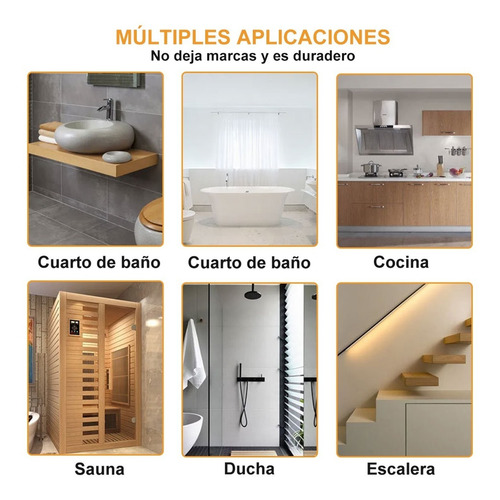 Imagen 7 de 7 de Cinta Antideslizante Tesa Transparente Para Baño