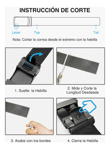 Cinturones Hombre Nylon Elásticos Cintos Hebilla Automática Color Negro Y Gris Bf Diseño De La Tela Lisa Talla 105