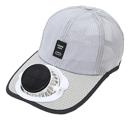 Sombreros De Visera Con Carga Solar/usb Gris Claro