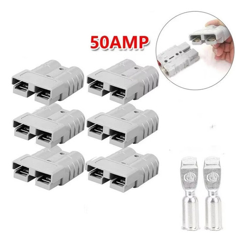 Conector De Batería 50a 600v Para Terminal De Cable Anderson