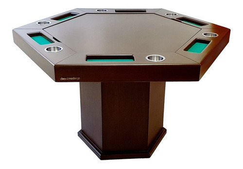 - Mesa De Poker O Cartas Hexagonal - Bago Paño Verde