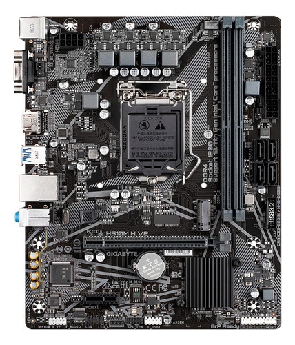 Placa madre Gigabyte Micro-ATX H510m H V2 Lg1200 negra