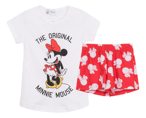Pijama Niñas Manga Corta Disney Minnie Mouse Original