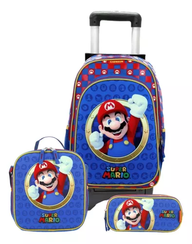 Mochila con Ruedas Grande Azul Chenson Mario Bros Primaria MARKT para –  Chenson Mexico