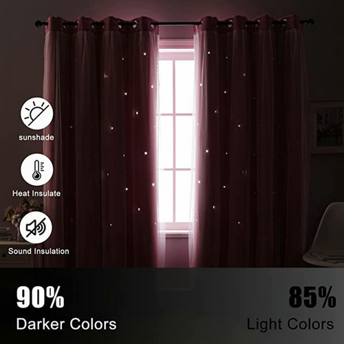 ~ Cortinas Blackout For Niños Dormitorio 132*214 Cm 1 Panel