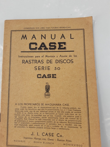 Catalogo Rastra De Disco Case  Antigua N 2 Herramienta