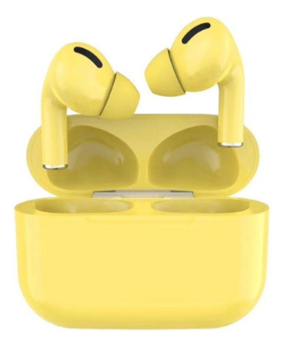 Fone Ouvido Pequeno Potente Air Pods Hmaston Ly115 Bluetooth Cor Amarelo