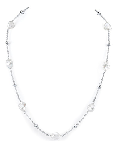 The Pearl Source Collar De Eslabones De Perlas Cultivadas De