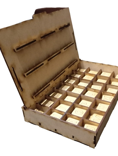Caja Abc Abecedario Didactico Mdf Aprender Niños Educativo