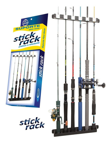 Stick-rack - Suporte De Parede Para 6 Varas Pesca - Cardume