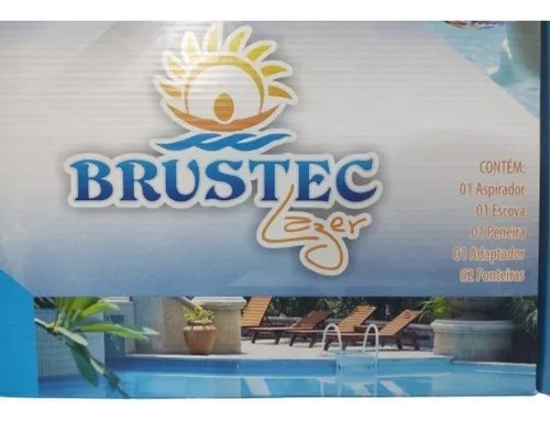Kit De Acessórios P/ Limpeza Piscina Lazer Brustec 6 Itens