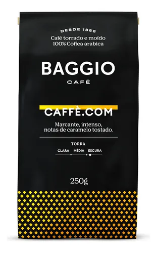 Café Torrado e Moído Baggio Caffé.com Premium Pacote 250g