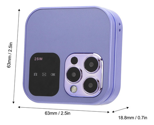 Flip Phone, Mini 2g Flip Cell Phone 2 Tarjeta Sim Teléfono Celular Para Personas Mayores Con Linterna Led, Cámara Trasera Hd, Radio Fm, Lista Negra,