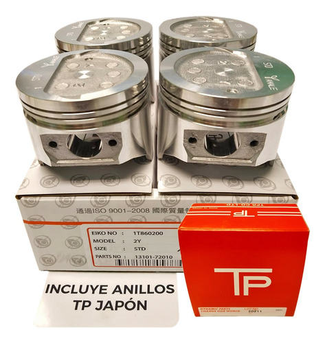 Set Piston Std Toyota Hilux 1.8 Hiace 1.8 2y 1983-1993 