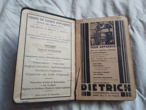 Agenda Dunod 1939 Chimie - Martínez (Usado)