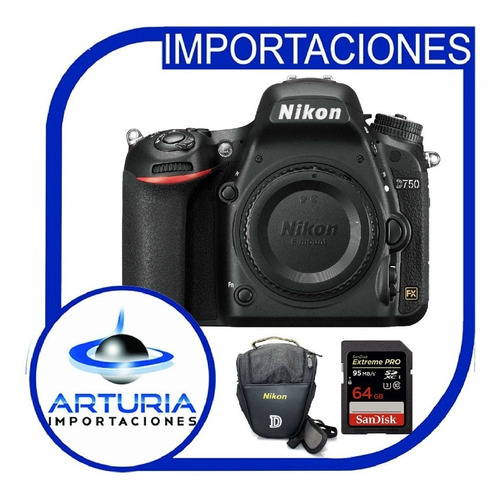Nikon D750 Sólo Cuerpo Incluye Memoria 64gb + Bolso