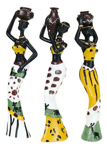 Figuras Negras Para Adornar Figuras Africanas, Regalo, 3 Uni
