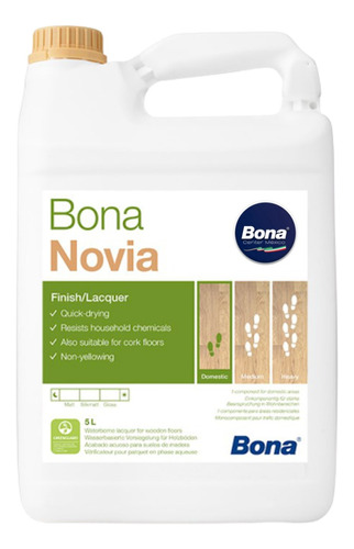 Barniz Base Agua Bona Novia Mate 5 Litros Pisos De Madera