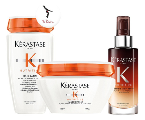 Kérastase Nutritive Bain + Masquintense + 8hr Serum