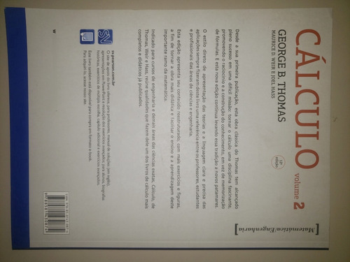 Livro Cálculo Volume 2 George Thomas