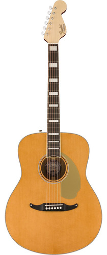 Guitarra acústica Fender de 6 cordas, destra, com entrada natural. Cor: natural envelhecido