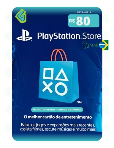 Comprar Cartão PSN 10 Reais Playstation Network Brasil