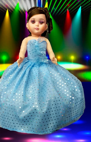 Muñeca Quinceañera 15 Yeni Azul Cielo