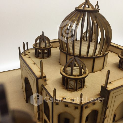 Imagen 5 de 7 de Taj Mahal Rompecabeza Puzzle 3d Maqueta Para Armar Mdf Fibro