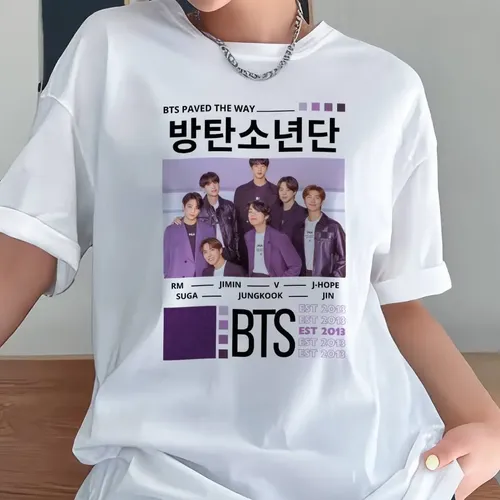 Camiseta Bts Kpop Rm Jin Suga J-hope Jimin V Jungkook | MercadoLivre