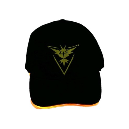 Gorra Negra Con Luz Led Pokemon - Color Amarillo