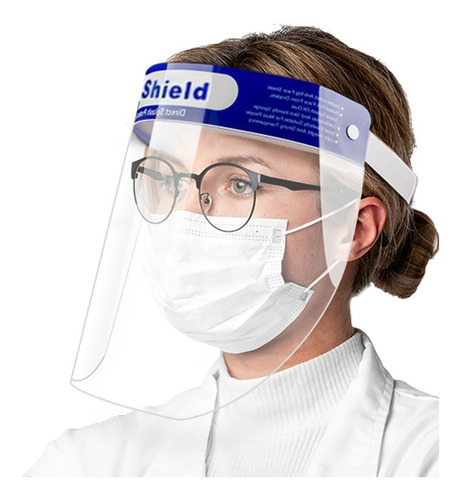 Careta Protector Face Shield Original Lavable Calibre 25