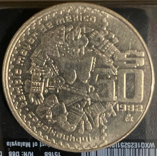 Moneda 50 Pesos, Templo Mayor De México, Coyolxauhqui 1982