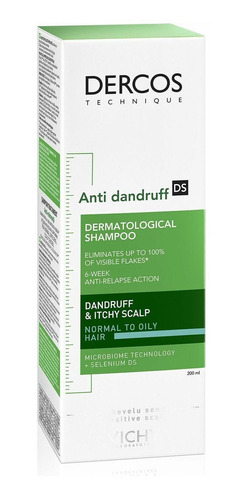Dercos Shampoo Anticaspa Grasa 200ml Vichy