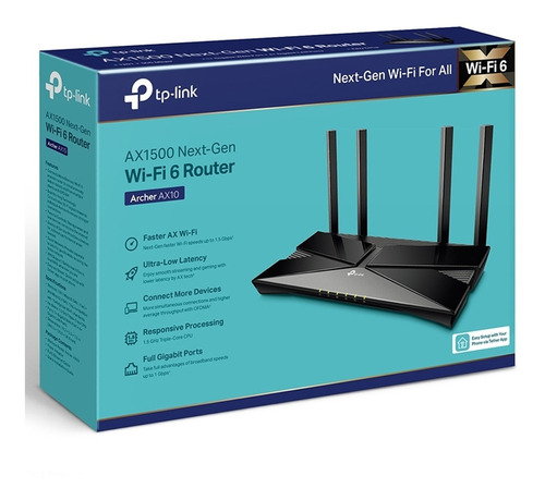 Router Tp-link Archer Ax10 Ax1500 Dual-band 2.4/5ghz Wi-fi 6