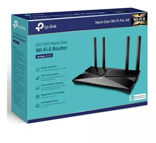Router Tp-link Archer Ax10 Wi-fi 6 Ax1500 Dual Band Color Negro