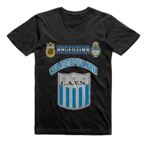 Remera Infantil Negra Club Villa Nueva Puerto Iguazu