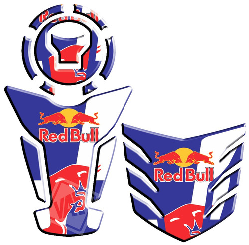 Kit Protetor Tanque Bocal Rabeta Fan Titan 160 Red Bull 8