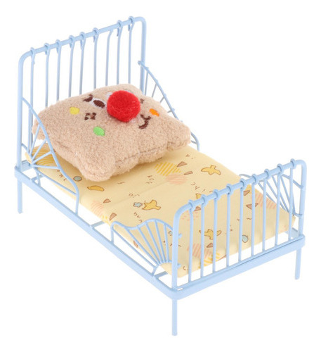 Cama Miniatura 1:12 Dollhouse Yellow Bird 1/12 Mini Dollh [u