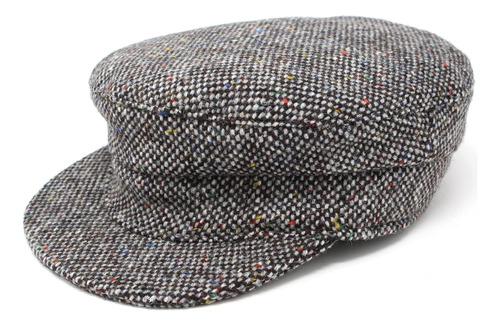 Hanna Hats Skipper Cap Tweed - Hecho A Mano (gris, Xxl)